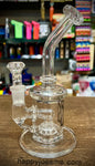 7" Our Glass Waterpipe Bent Neck Hourglass