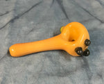 Solid Yellow Handpipe w/ Sparkly Nubs