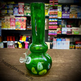 8” Double Bulb W/Straight Top Soft Glass Waterpipe