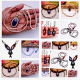 Natural Mix Gemstones Handmade Bohemian Macrame Necklace