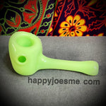 Slime Green Textured Frit Hammer Handpipe