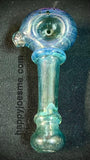 Clear Sparkly Teal Handpipe