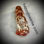 Puppy Love Burgundy Frit Glass Steamroller