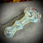 Light Color Frit Silver Fume Handpipe