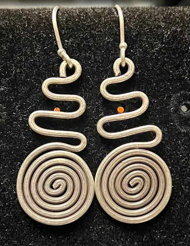 Spiral 925 Sterling Silver Earrings