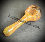 Pink/Yellow/Cream Wrap & Rake Fume Handpipe W/Honeycomb Front by Pharo