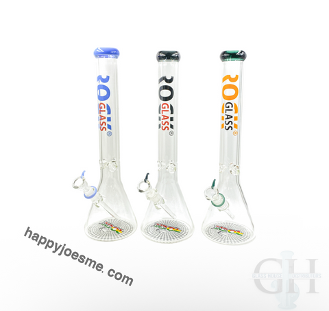 18" Rock Glass Heavy Beaker Waterpipe