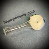 Color Dotted White Bowl Handpipe