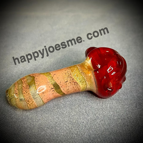 Multi Frit W/Red Bowl Handpipe