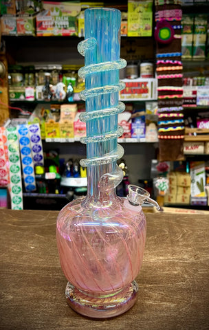 12” Long Base W/Glow In The Dark Wrap Waterpipe