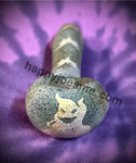 Scary Ghost Front/3 Bats Top Sandblasted Handpipe by 207 Glass