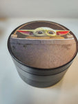 55mm Baby Yoda 4 Piece Grinder Black