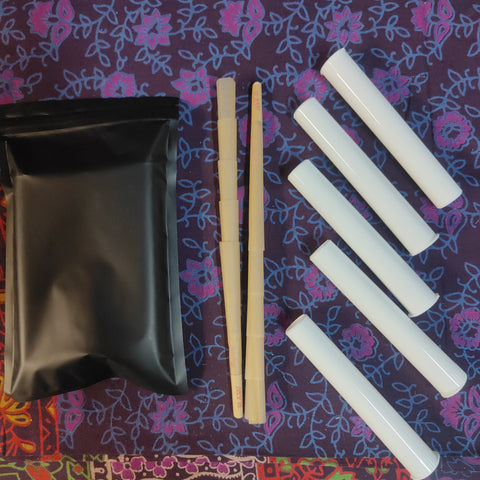 10 Pre-Rolled King Size RAW Cones With 5 Doob Tubes And Reusable Bag