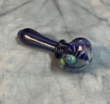 Dark Blue W/Lighter Blue Swirl Handpipe