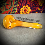 Solid Amber Thick Handpipe