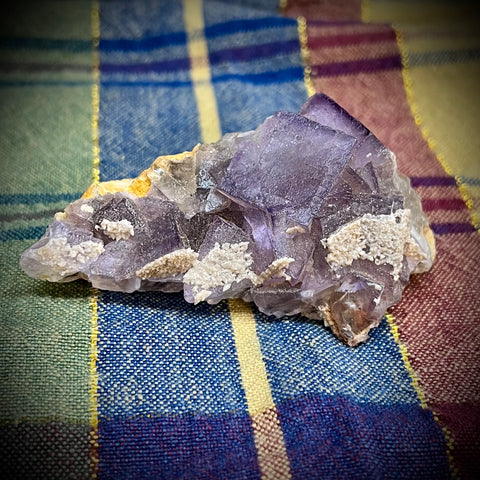 Fluorite W/Calcite Crystal