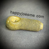 Golden Textured Frit Handpipe