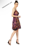 Women’s Tie Dye Sleeves Spaghetti Strap Party Dress