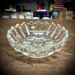 Vintage Glass Bowl Scalloped Rim