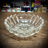 Vintage Glass Bowl Scalloped Rim