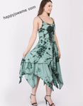 Women's Tie dye Asymmetrical Hem Sleeveless Summer Dress