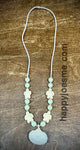 Turtle Shell Seed Bead Necklace
