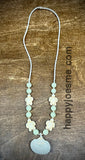 Turtle Shell Seed Bead Necklace