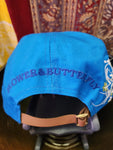 Blue Snap Back Baseball Hat w/embroidered butterfly's and flowers
