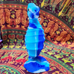 6" Seahorse Silicone Waterpipe-Blue/White/Light Blue