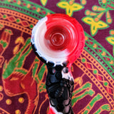 4" Black/White/Red Bee Handpipe w/ Tool/Storage