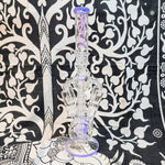 20" Rock Glass Multi Perc/Handles Waterpipe Purple Accents