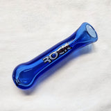 Rock Glass Glass Chillum -Green or Blue