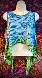 Blue/Green Tie Dye Crop Top