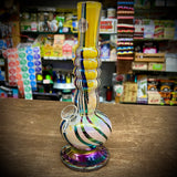 9” Spiral Neck W/Flat Base Waterpipe