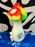 4.5” Silicone Mushroom Glow In The Dark Steamroller