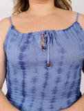 Tie Dye Sleeveless Night Out Beach Dress