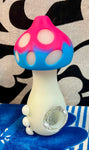 4.5” Silicone Mushroom Glow In The Dark Steamroller