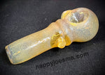 Gold Hue Glass Handpipe with Dots