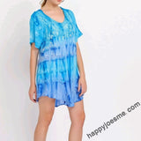 Women’s Tie Dye Embroidered Top