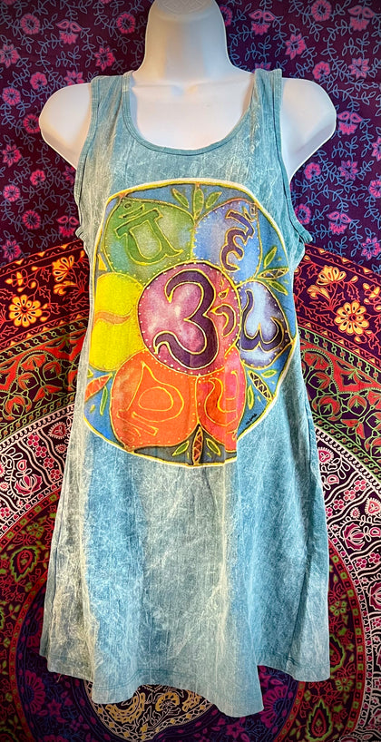 Om Chakra Tie Dye Tank Dress