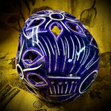 Talavera Sugar Skull Purple/White/Black/Silver Sparkles ￼