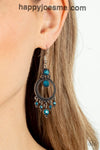 Paparazzi Palace Politcs Blue Earrings