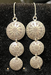 Three Tier 925 Sterling Silver Earrings