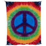 Rainbow Tie Dye Peace Tapestry 30x45