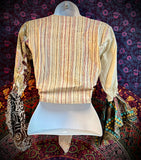 Patchwork Fairy Sleeves Tie Top