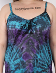 Women’s Tie Dye Sleeves Spaghetti Strap Party Dress