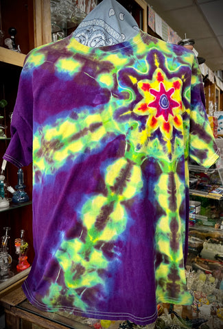 Rainbow Shooting Star On Purple Size-Adult 3XL