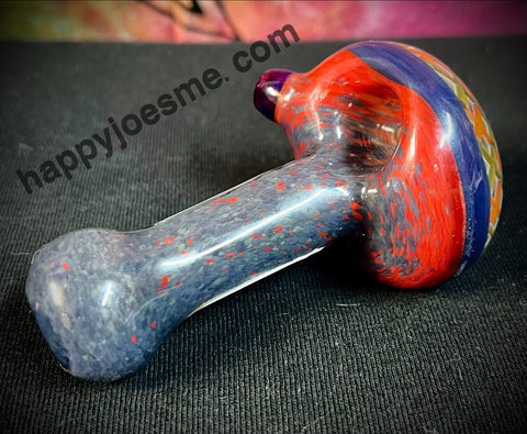 Purple Frit W/Mandela Front Handpipe