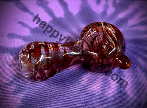 Thick Chunky Red/Clear Handpipe