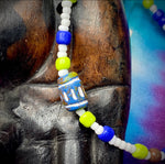 3" multi color bead bracelet w/Clay Bead